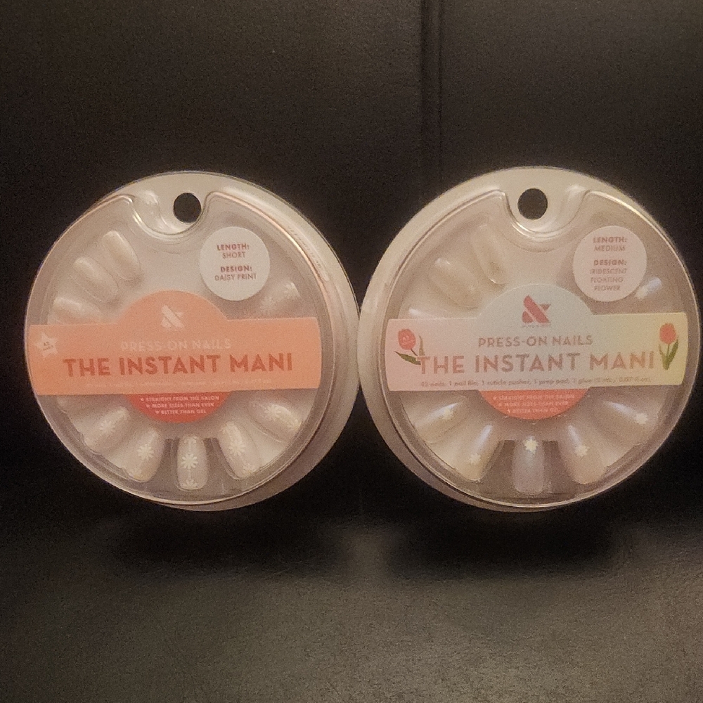 Olive & June - The Instant Mani - 2 pack - Daisy Print / Irides. Float Flower